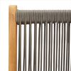 vidaXL Garden Chairs 2 pcs Grey Solid Wood Acacia and Polypropylene