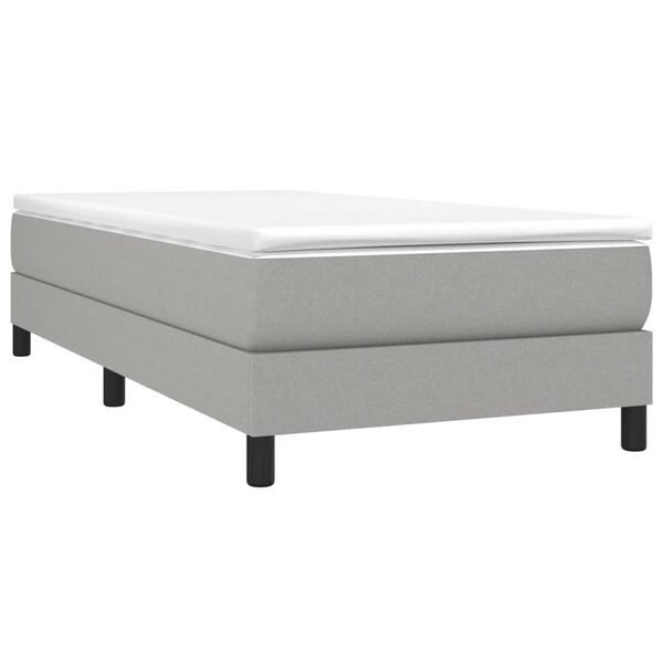 vidaXL Bed Frame without Mattress Light Grey 90x200 cm Fabric