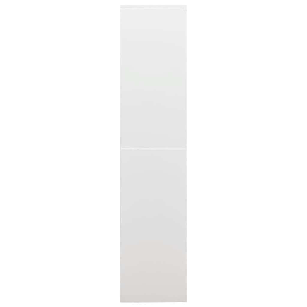 vidaXL Locker Cabinet White 90x40x180 cm Steel