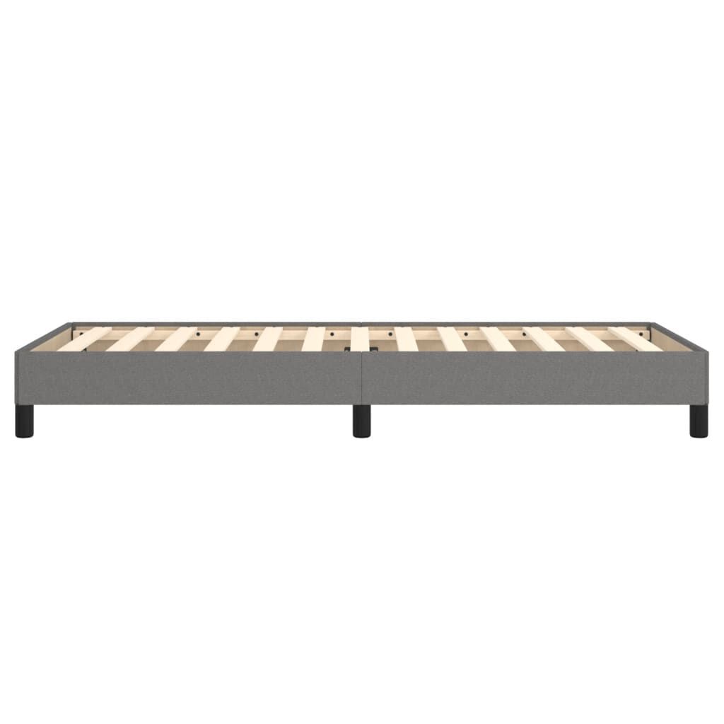 vidaXL Bed Frame without Mattress Dark Grey 92x187 cm Single Fabric