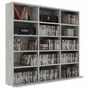 vidaXL CD Cabinet Concrete Grey 100x23x89.5 cm Engineered Wood