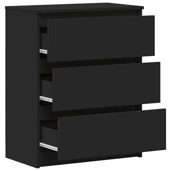 vidaXL Sideboard Black 60x35x76 cm Engineered Wood