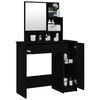 vidaXL Dressing Table with Mirror Black 86.5x35x136 cm