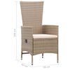 vidaXL 7 Piece Garden Dining Set Poly Rattan Beige