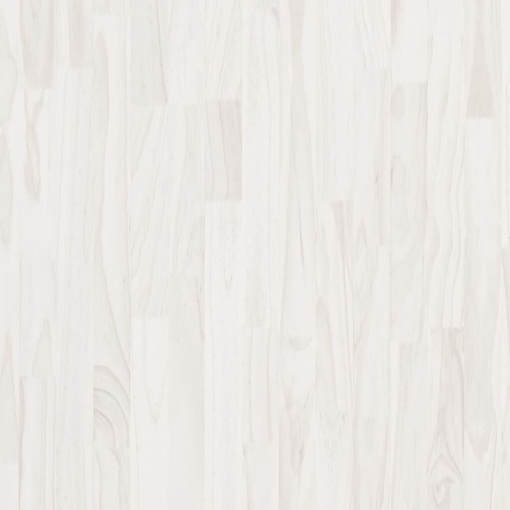 vidaXL Bedside Cabinet White 60x36x64 cm Solid Pinewood
