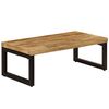 vidaXL Coffee Table | Natural Mango Wood Finish | Solid Mango Wood and Steel