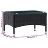 vidaXL 2 Piece Garden Lounge Set with Cushion Poly Rattan Black