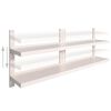 vidaXL 2-Tier Floating Wall Shelves 2 pcs Stainless Steel 200x30 cm