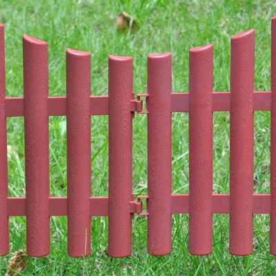 vidaXL 17 pcs Lawn Dividers 10 m Brown, brown vidaXL 17 pcs Lawn Dividers 10 m Brown