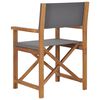 vidaXL Director's Chairs 2 pcs Solid Teak Wood Grey