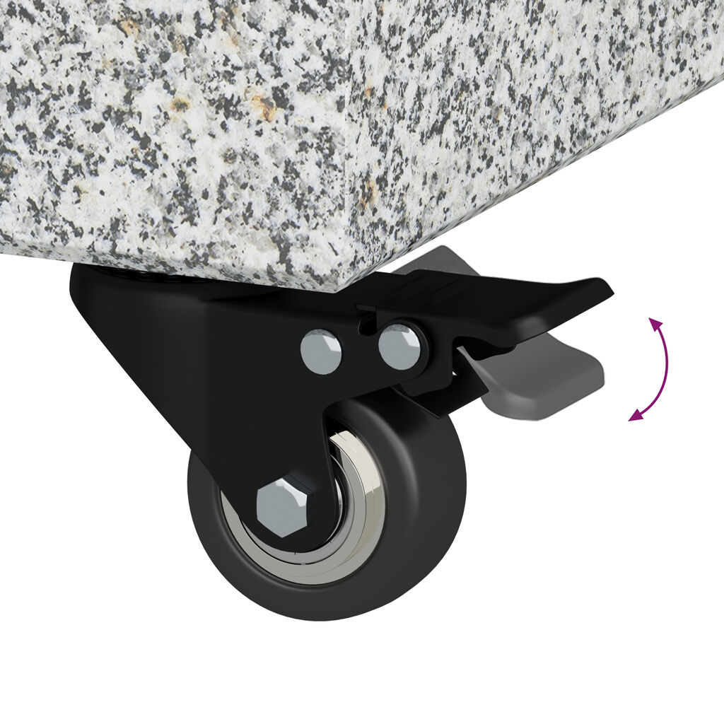 vidaXL Umbrella Base Light Grey 45x25x8.3 cm Granite