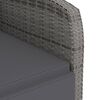 vidaXL 11 Piece Outdoor Dining Set with Cushions Poly Rattan Grey