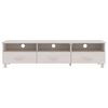 vidaXL TV Cabinet HAMAR White 158x40x40 cm Solid Wood Pine