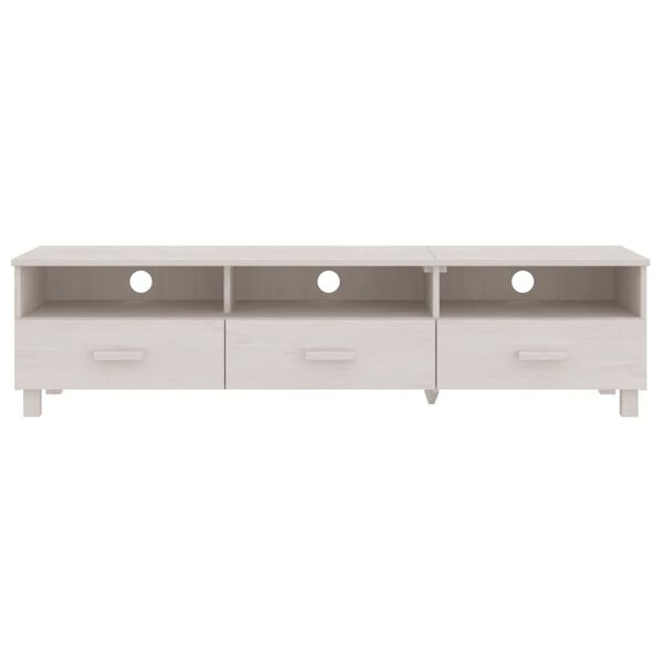 vidaXL TV Cabinet HAMAR White 158x40x40 cm Solid Wood Pine