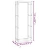 vidaXL Firewood Rack Matt Black 50x28x132 cm Steel