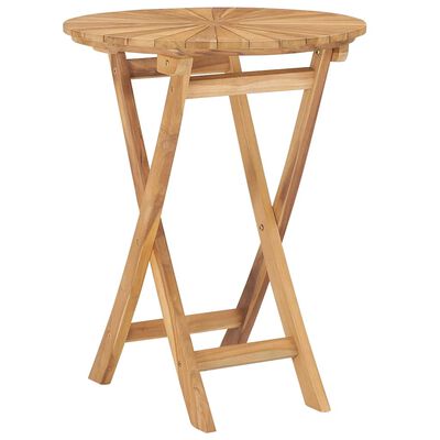 vidaXL Folding Garden Table Ø 60 cm Solid Wood Teak,  vidaXL Folding Garden Table Ø 60 cm Solid Wood Teak