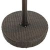 vidaXL Garden Table Brown 75.5x106 cm Poly Rattan