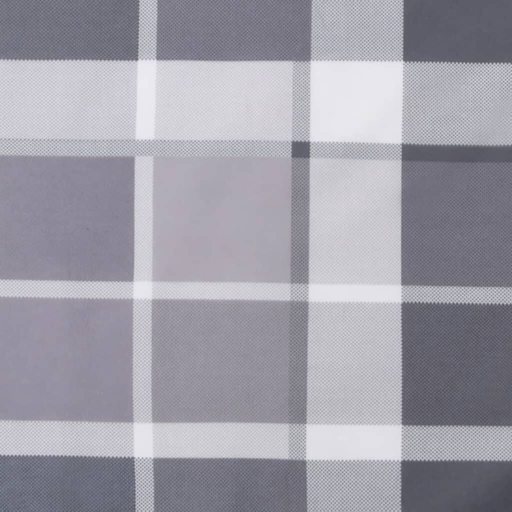 vidaXL Pallet Cushions 2 pcs Grey Check Pattern Fabric