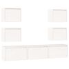 vidaXL TV Cabinets 7 pcs White Solid Wood Pine