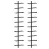 vidaXL Wall-mounted Wine Racks for 20 Bottles 2 pcs Black Metal
