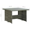 vidaXL 6 Piece Garden Lounge Set with Cushions Poly Rattan Grey