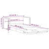 vidaXL Floor Sofa Bed 2-in-1 Light Grey 122x204x55 cm Velvet