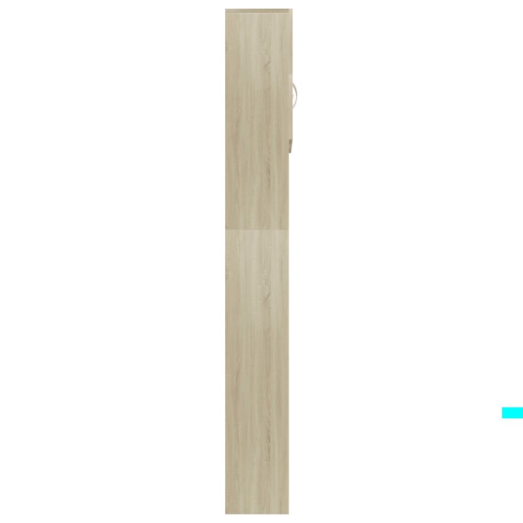 vidaXL Washing Machine Cabinet Sonoma Oak 64x25.5x190 cm Engineered Wood