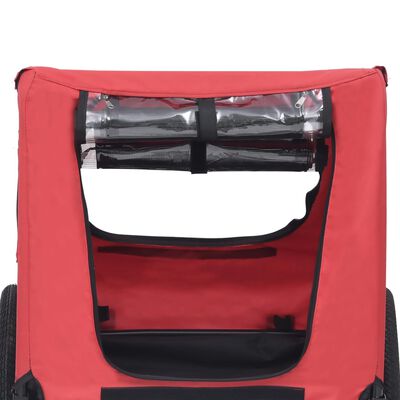 vidaXL Pet Bike Trailer Red and Black