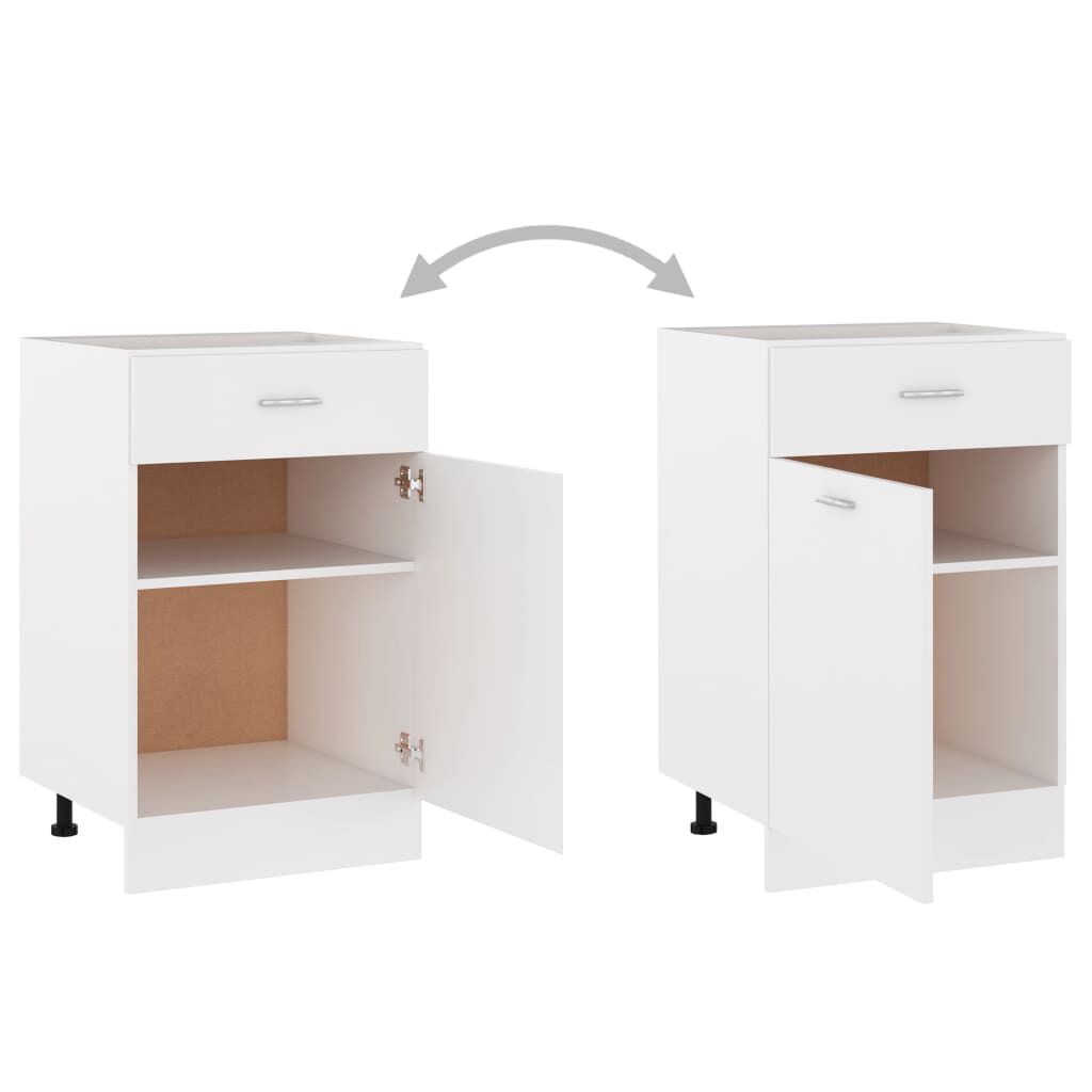 vidaXL Drawer Bottom Cabinet Lyon White 50x46x81.5 cm Engineered Wood