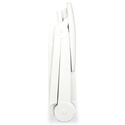 vidaXL Sun Lounger with Footrest Plastic White, white vidaXL Sun Lounger with Footrest Plastic White