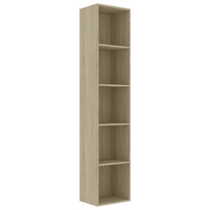 vidaXL Book Cabinet Sonoma Oak 40x30x189 cm Engineered Wood