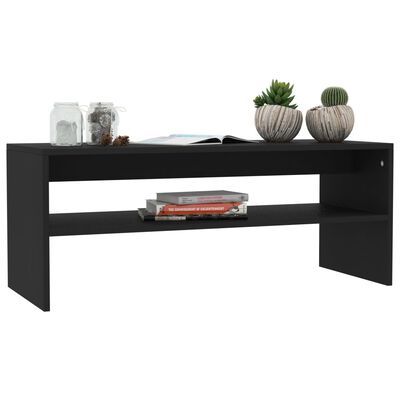 vidaXL Coffee Table Black 100x40x40 cm Engineered Wood, black vidaXL Coffee Table Black 100x40x40 cm Engineered Wood