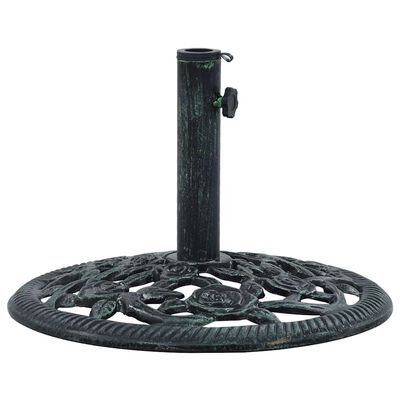 vidaXL Umbrella Base Green 9 kg 40 cm Cast Iron, green vidaXL Umbrella Base Green 9 kg 40 cm Cast Iron