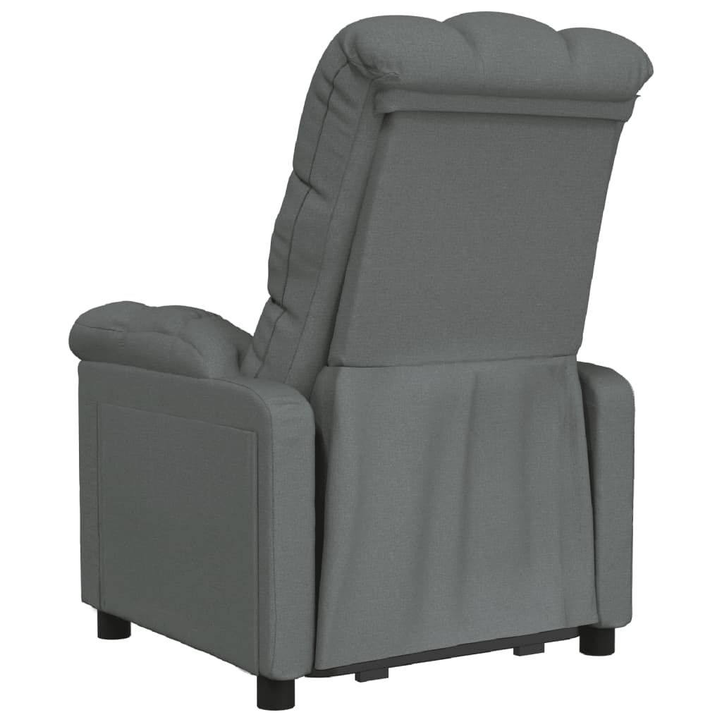 vidaXL Recliner Chair Dark Grey Fabric
