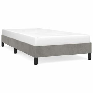 vidaXL Bed Frame without Mattress Light Grey 90x200 cm Velvet