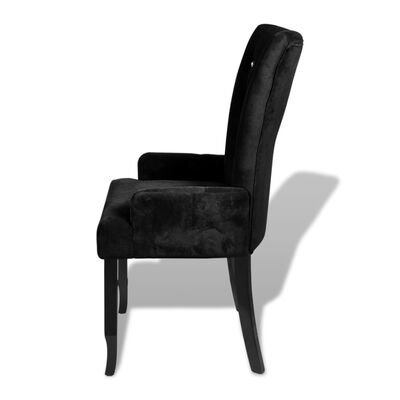 vidaXL Armchair Black Velvet, black vidaXL Armchair Black Velvet