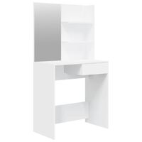 vidaXL Dressing Table with Mirror White 74.5x40x141 cm, white vidaXL Dressing Table with Mirror White 74.5x40x141 cm
