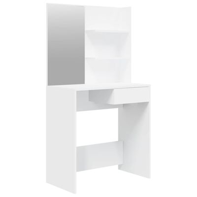 vidaXL Dressing Table with Mirror White 74.5x40x141 cm, white vidaXL Dressing Table with Mirror White 74.5x40x141 cm