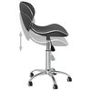 vidaXL Swivel Dining Chairs 6 pcs Grey Faux Leather
