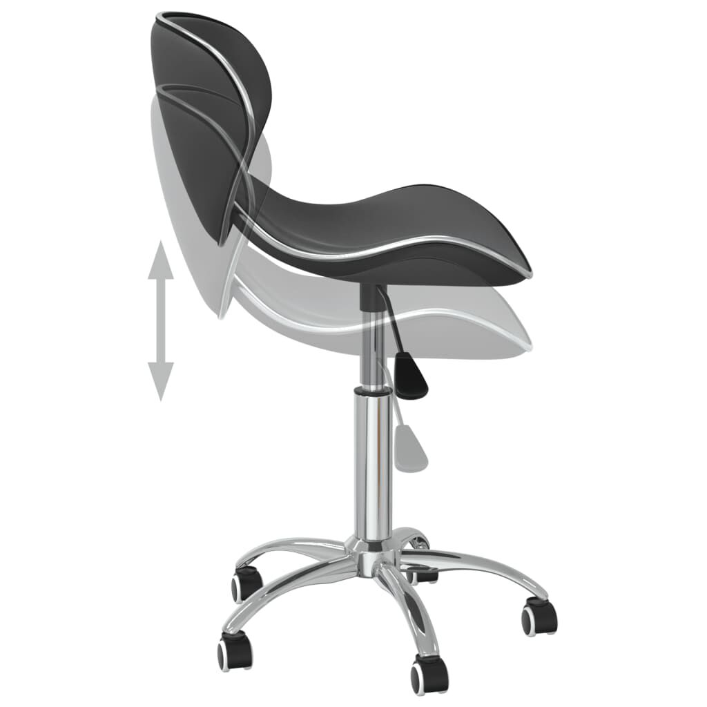 vidaXL Swivel Dining Chairs 6 pcs Grey Faux Leather