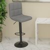 vidaXL Bar Stool Light Grey Fabric