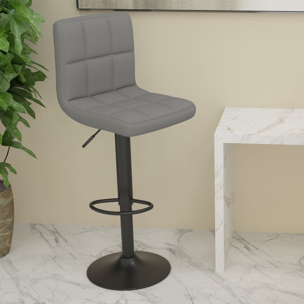 vidaXL Bar Stool Light Grey Fabric