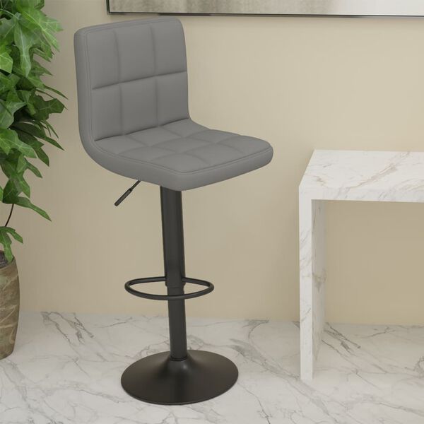 vidaXL Bar Stool Light Grey Fabric