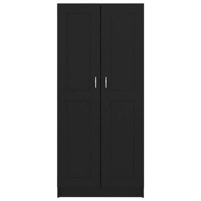 vidaXL Book Cabinet Black 82.5x30.5x185.5 cm Engineered Wood