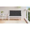 vidaXL Garden Bench Cushion Black 120x(50+50)x7cm Oxford Fabric