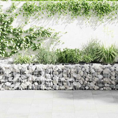 vidaXL Gabion Basket Galvanised Steel 300x30x50 cm,  vidaXL Gabion Basket Galvanised Steel 300x30x50 cm