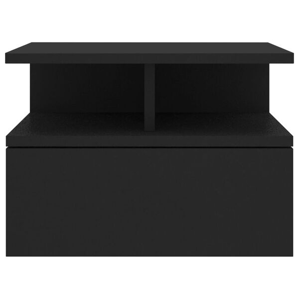 vidaXL Floating Nightstand Black 40x31x27cm Engineered Wood