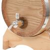 vidaXL Wine Barrel with Tap Solid Oak Wood 6 L