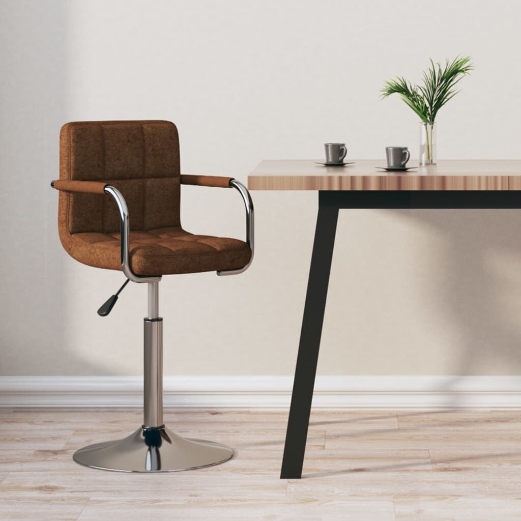 vidaXL Bar Stool Brown Fabric