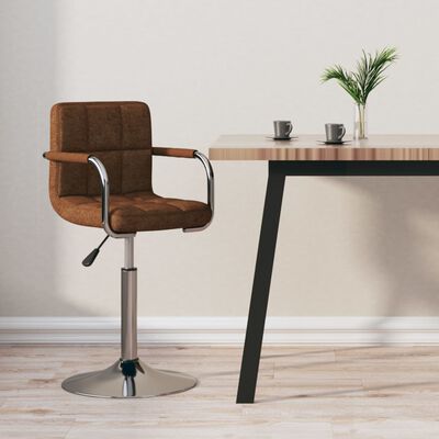 vidaXL Bar Stool Brown Fabric, brown vidaXL Bar Stool Brown Fabric